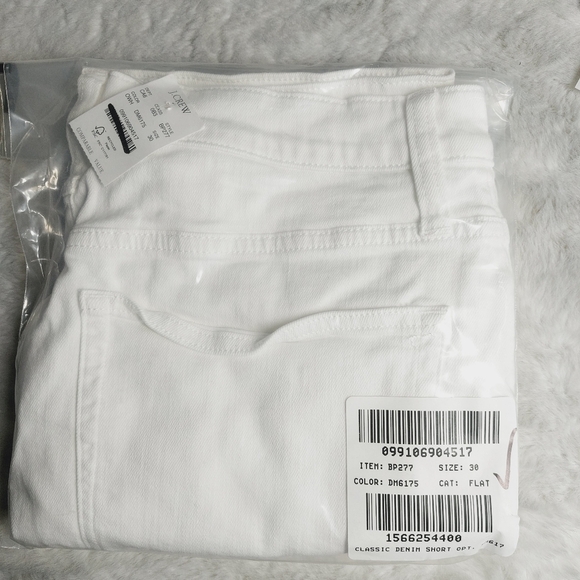 New J. Crew Classic White Cotton Denim Shorts P962 - Picture 2 of 5